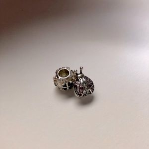 Sterling Silver Lady bug, Four Leaf Clover Charms